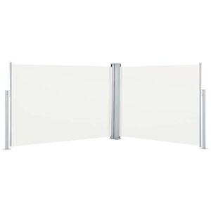 vidaXL izvelkams sānu aizslietnis, krēmkrāsa, 100x1000 cm