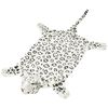 vidaXL leoparda paklājs, 139 cm, balts plī&scaron;s