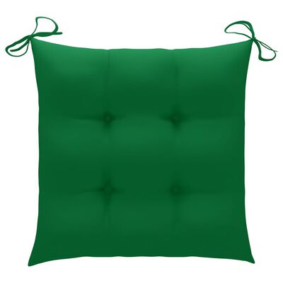 vidaXL krēslu matrači, 4 gab., 40x40x8 cm, zaļi