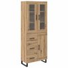 vidaXL Augstais skapītis 2 pcs Artisānā ozols 69,5 x 34 x 180 cm