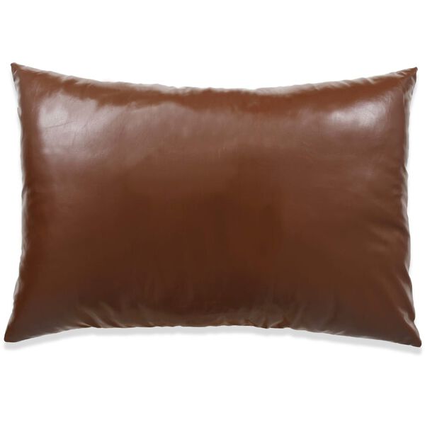 vidaXL spilvenu komplekts, 2 gab., 40x60 cm, brūna mākslīgā āda