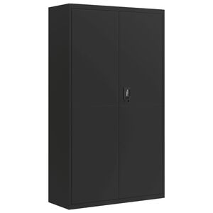 vidaXL dokumentu skapis, melns, 105x40x180 cm, tērauds