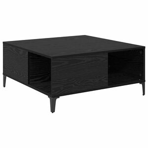 vidaXL Kafijas galdiņ&scaron; Melns ozolkoks 80 x 80 x 36,5 cm