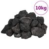vidaXL vulkāniskie ieži, 10 kg, melni, 3-5 cm