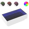 vidaXL kafijas galdiņ&scaron; ar LED, balts, 90x50x30 cm, inženierijas koks