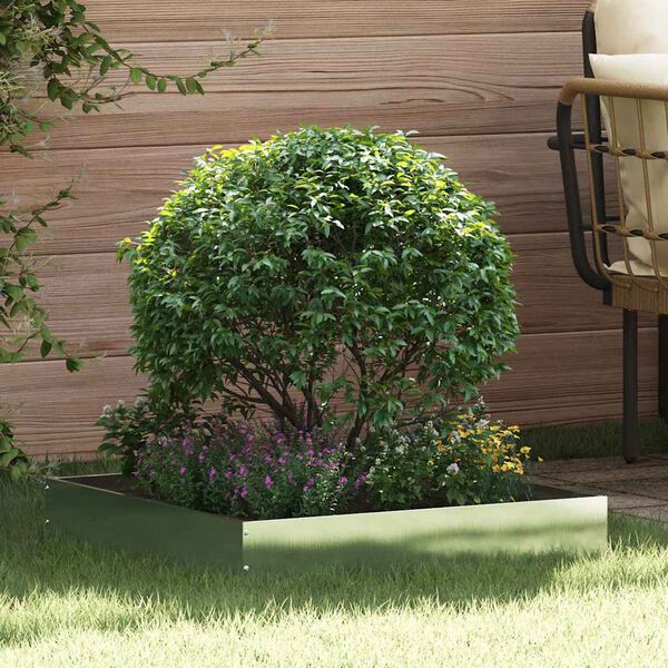 vidaXL Zāliena Apmale 6 pcs Sudraba 60 x 60 x 13 cm Nerūsējo&scaron;s tērauds