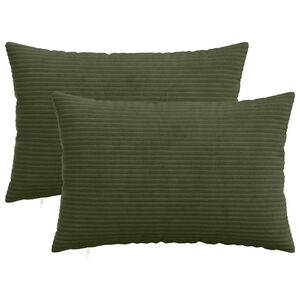 vidaXL Spilvenu pārvalks 2 pcs HEERLEN Zaļa 30 x 50 cm kordurojs