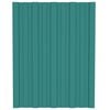 vidaXL Jumta panelis 12 pcs Zaļa 60 x 45 cm Cinkots tērauds