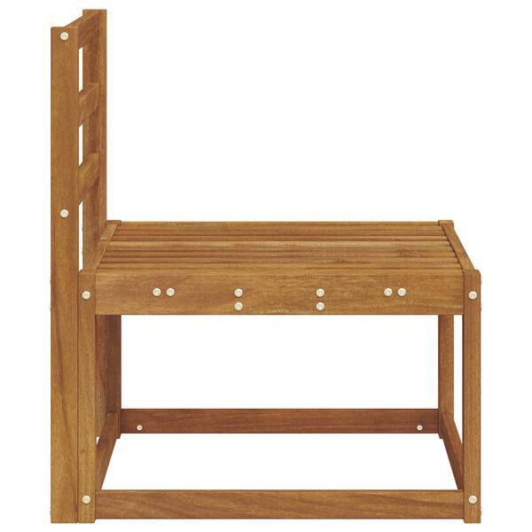 vidaXL Āra vidējā dīvāns Cietā akācijas koks Dabiska 59 x 63 x 73 cm