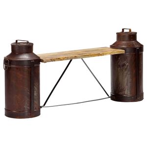 vidaXL piena kannu dizaina sols, 150x33x64 cm, mango masīvkoks