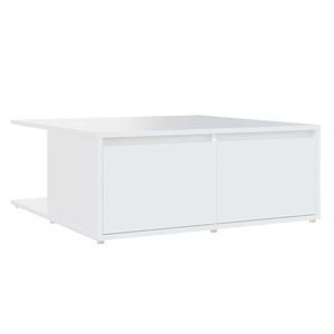 vidaXL kafijas galdiņ&scaron;, balts, 80x80x31 cm, inženierijas koks