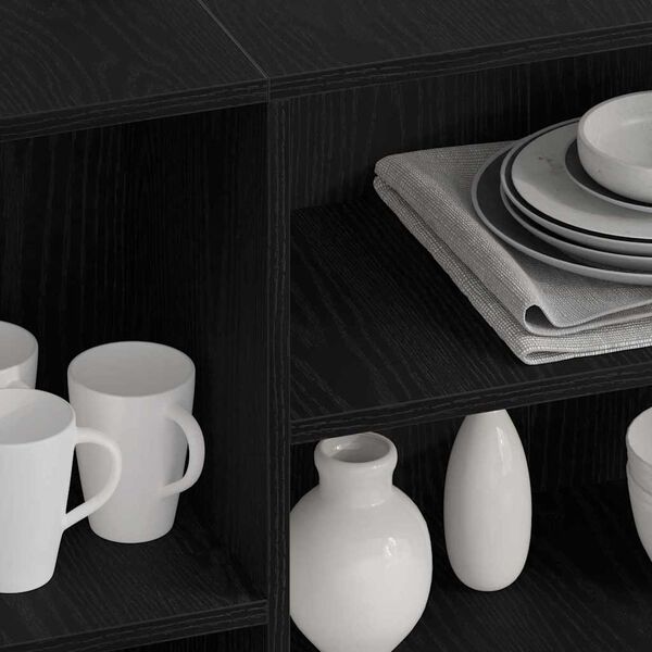 vidaXL Puse Melns ozolkoks 120 x 30 x 75 cm Inženierijas koks