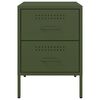 vidaXL naktsskapītis, olīvu zaļš, 36x39x50,5 cm, tērauds