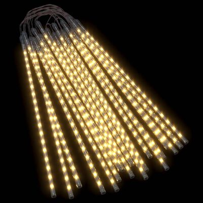 vidaXL meteoru lampiņas, 20 gab., 50 cm, 720 LED, silti baltas