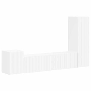 vidaXL TV skapī&scaron;u komplekts 4 pcs Balts Inženierijas koks