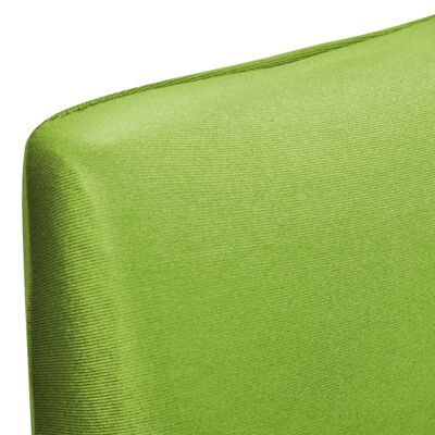 vidaXL krēslu pārvalki, 6 gab., zaļs, elastīgs materiāls
