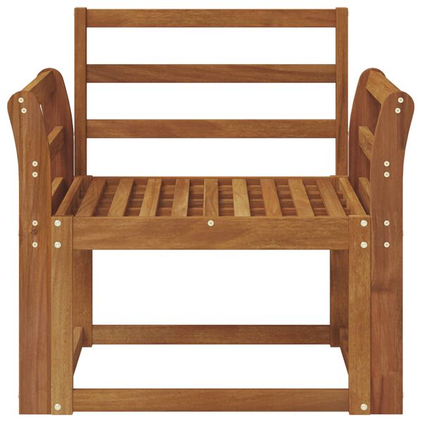 vidaXL Āra dīvāns Cietā akācijas koks Dabiska