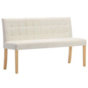 vidaXL sols, 140 cm, krēmkrāsas samts