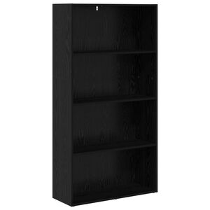 vidaXL Brīvi stāvo&scaron;s grāmatu plaukts 80 x 30 x 152 cm Melns ozolkoks