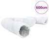 vidaXL ventilācijas kanāls, alumīnijs, 6 m, &Oslash;10 cm, PVC