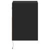 vidaXL TV sienas skapītis ar LED lampiņām, melns, 41x31x45 cm