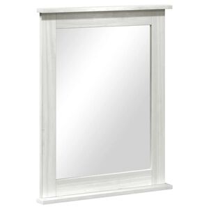 vidaXL Spogulis VIGO Antīka balta 55,5 x 5 x 70 cm Priedes masīvkoks