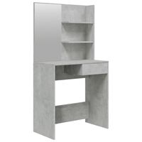 vidaXL galdiņš ar spoguli, betona pelēks, 74,5x40x141 cm