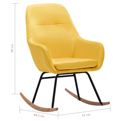 vidaXL šūpuļkrēsls, sinepju dzeltens audums