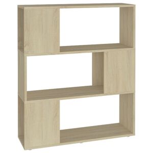 vidaXL grāmatu plaukts, 80x24x94 cm, ozolkoka krāsa, inženierijas koks
