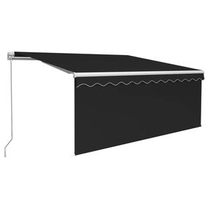 vidaXL izvelkama markīze ar žalūziju un LED, 3x2,5 m, manuāla, pelēka