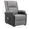 vidaXL masāžas krēsls, paceļams, gaiši pelēks audums