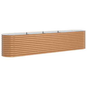 vidaXL Paaugstināta gulta Brūna 400 x 80 x 81 cm Tērauds