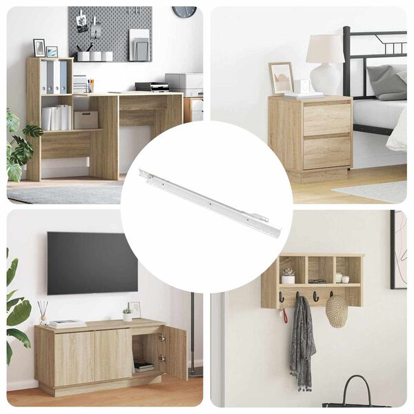 vidaXL Kastī&scaron;u sliede 12 pcs Balts 400 mm Tērauds