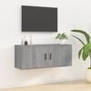vidaXL sienas TV skapītis, pelēcīga ozolkoka krāsa, 100x34,5x40 cm