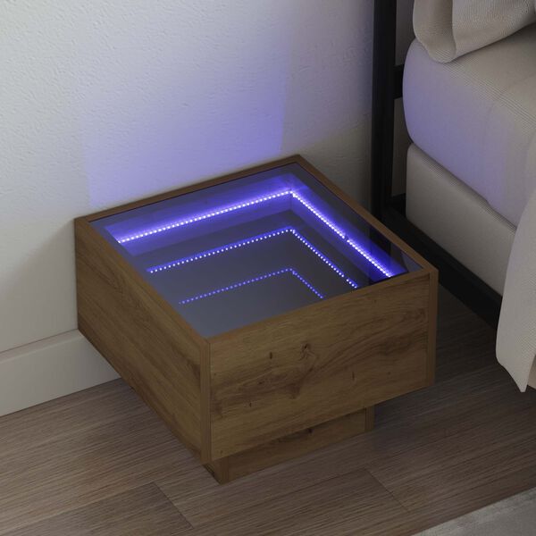 vidaXL Kafijas galdiņ&scaron; Artisānā ozols 40 x 40 x 30 cm