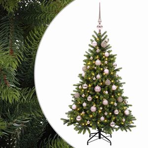 vidaXL Mākslīgā Ziemassvētku egle ar bumbiņu 120 cm 150 LED