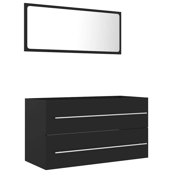 vidaXL 2-daļīgs vannasistabas mēbeļu komplekts, pelēks