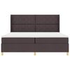 vidaXL Kastītes atsperu gulta ar matraci Brūna 200 x 200 cm audums