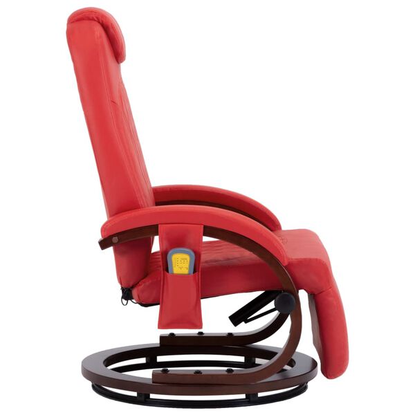 vidaXL TV masāžas krēsls, sarkana mākslīgā āda