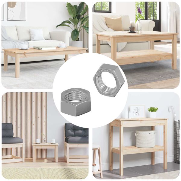 vidaXL Se&scaron;stūra uzgrieznis 2 pcs Sudraba M6 Metāls