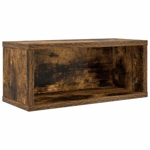 vidaXL CD uzglabā&scaron;anas plaukts Kūpināts ozols 40 x 17 x 17 cm