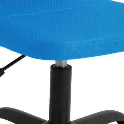 vidaXL biroja krēsls, regulējams augstums, zils, sietveida audums