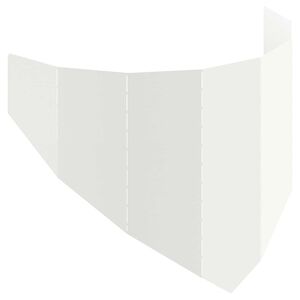 vidaXL Zāliena Apmale 100 x 45 cm Tērauds Balts