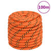 vidaXL laivu virve, oranža, 18 mm, 100 m, polipropilēns