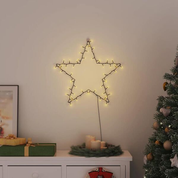 vidaXL Ziemassvētku gaismas Star Silhouette 80 gaismas diodes