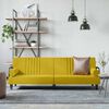 vidaXL dīvāngulta ar roku balstiem, dzeltens samts