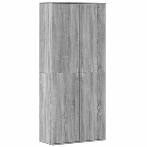 vidaXL augstais skapītis pelēka ozolkoka krāsa 80x35x180 cm