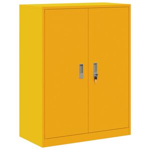 vidaXL Skapītis Sinapsu dzeltena 80 x 40 x 105 cm Tērauds