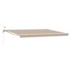 vidaXL Elektriska atvelkamā nojume Beige un balts 4,5 &times; 3,5 m