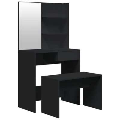 vidaXL spoguļgaldiņš, melns, 74,5x40x141 cm